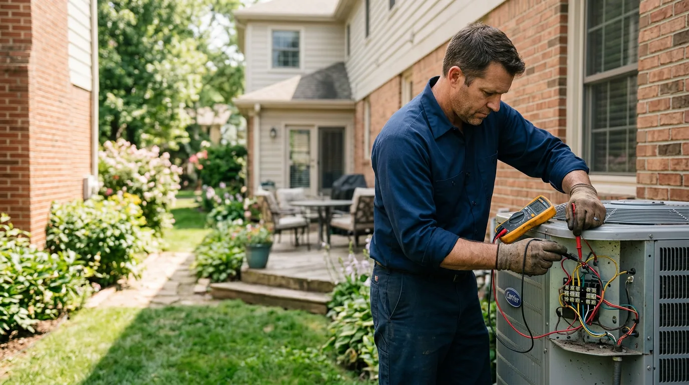 HVAC technician working near Lake Ariel, PA
